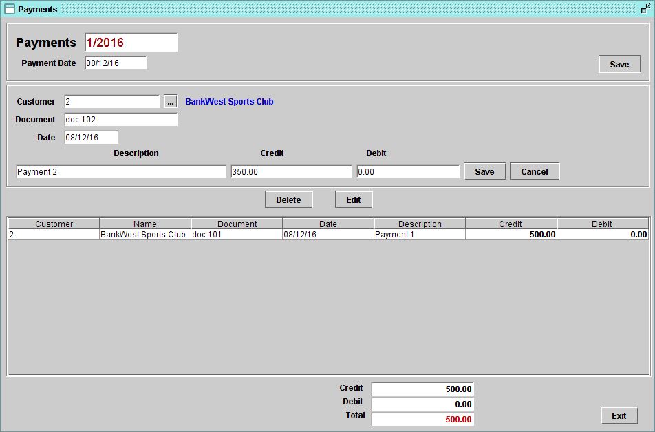 BMSsensus My Company Invoice Software Screenshot Payment