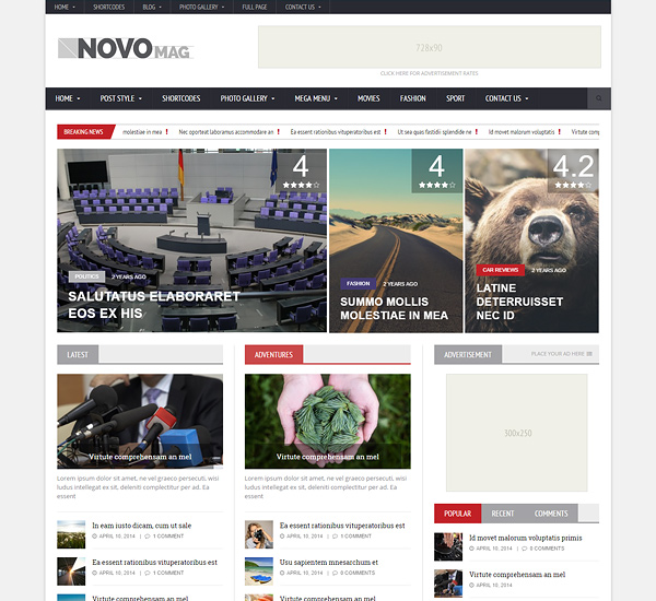 Novomag Wordpress Theme