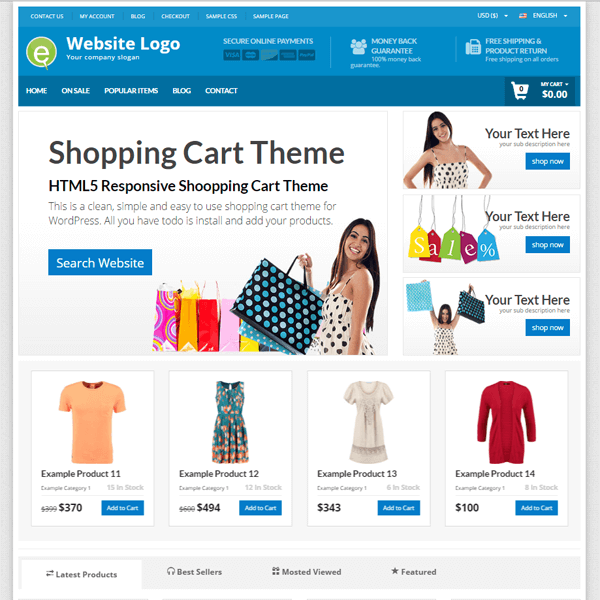 PremiumPress Shop Theme Screenshot