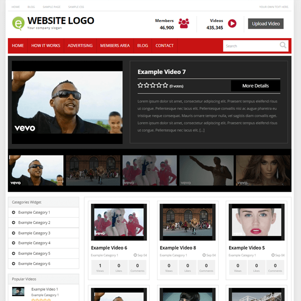 PremiumPress Video Theme for Wordpress screenshot