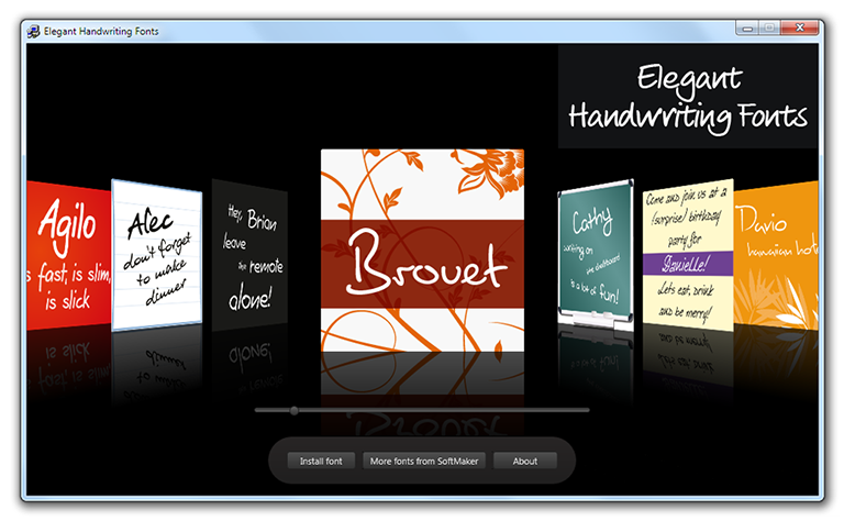 SoftMaker Elegant Handwriting Fonts screenshot