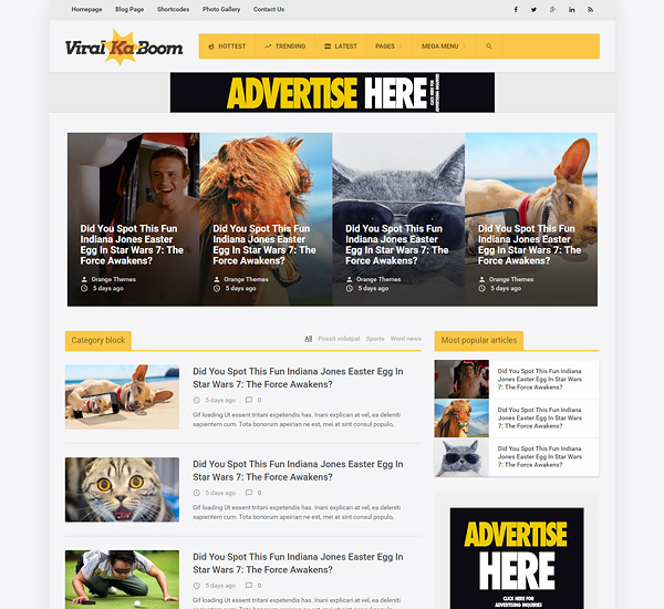 Viral Kaboom Wordpress theme