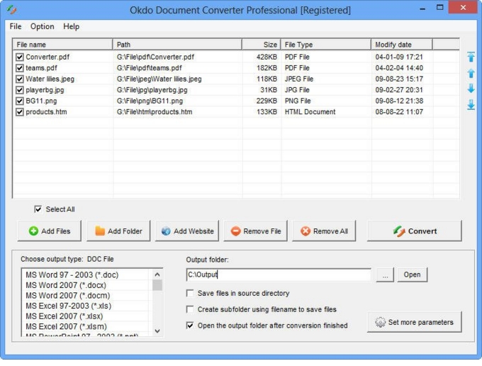 Okdo Document Conventer Professional Screenshot