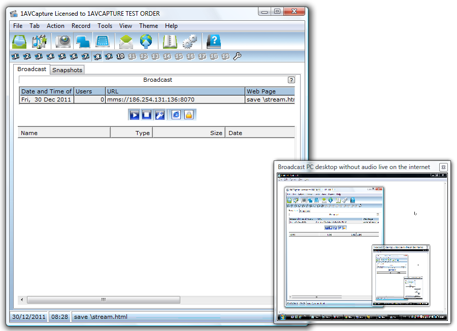 PCWinsoft 1AVCapture Software Screenshot 2