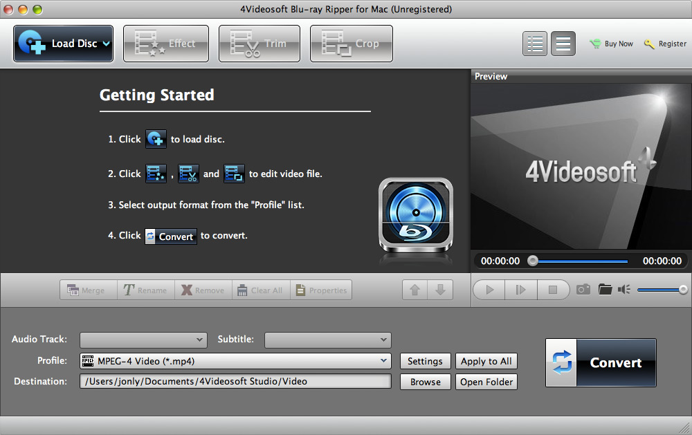 4Videosoft Blu-ray Ripper for Mac Screenshot