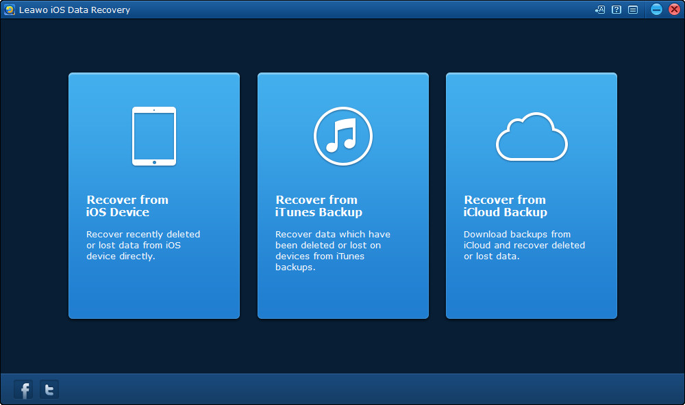 Leawo iOS Data Recovery for PC Windows Screenshot