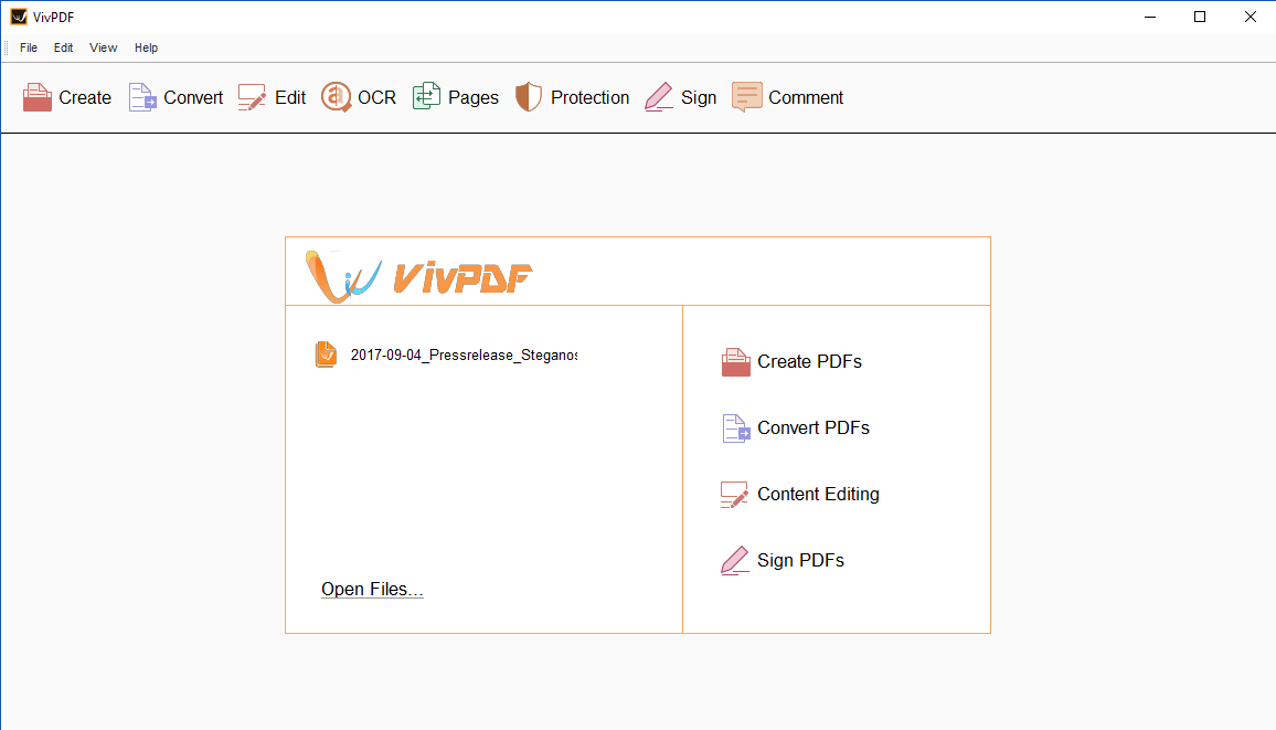 VivPDF Editor 3 Standard Screenshot