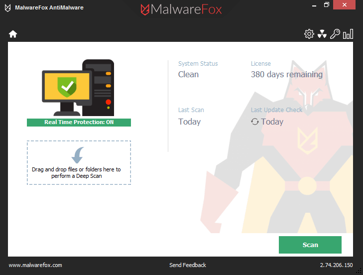 MalwareFox AntiMalware Screenshot