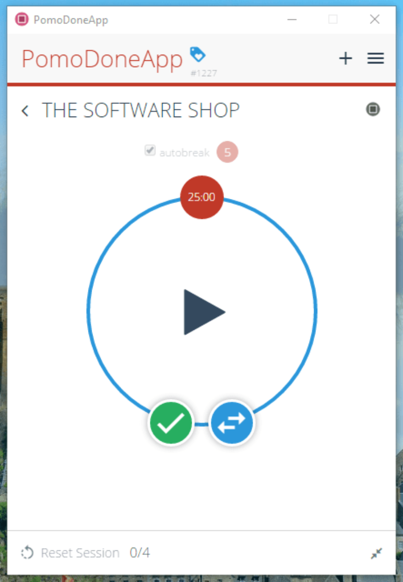 pomodoneapp dashboard