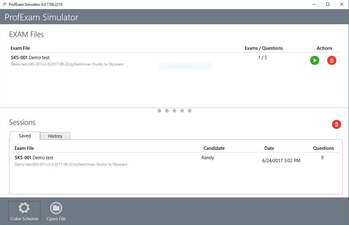 ProfExam Suite - ProfExam Simulator Screenshot