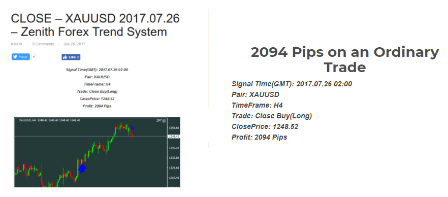 Zenith Trend Scanner Pips Screenshot