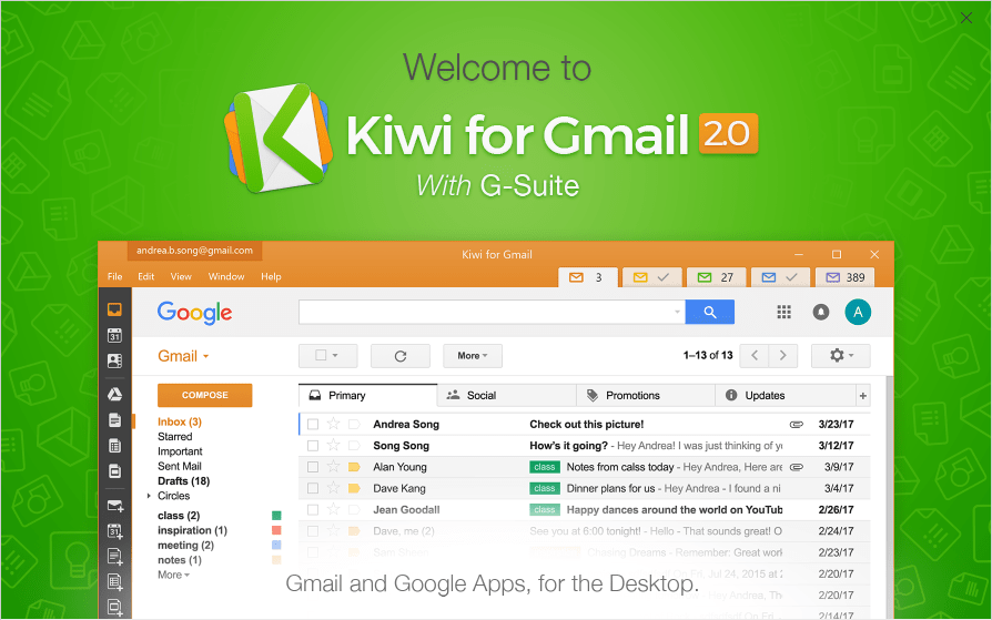 Kiwi for GMail Banner