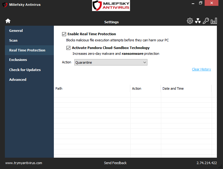 Miliefsky Antivirus Setting Box shot