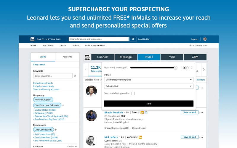 Leonard Automation Bot for LinkedIn Free Inmails