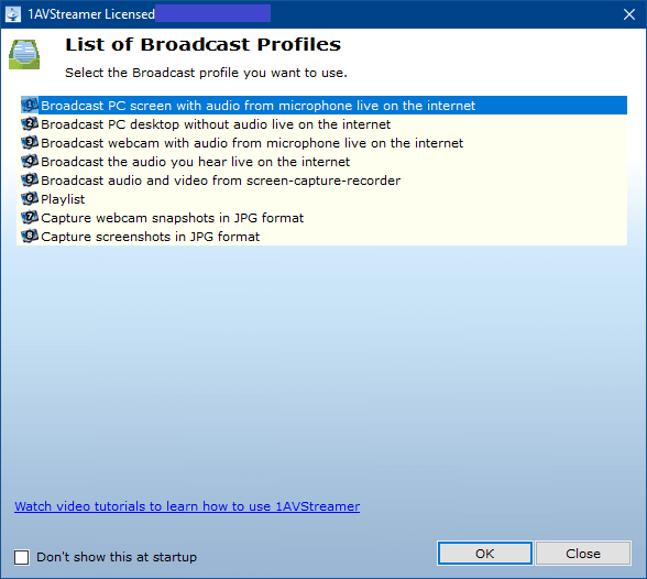 PCWinSoft 1AVStreamer Screenshot