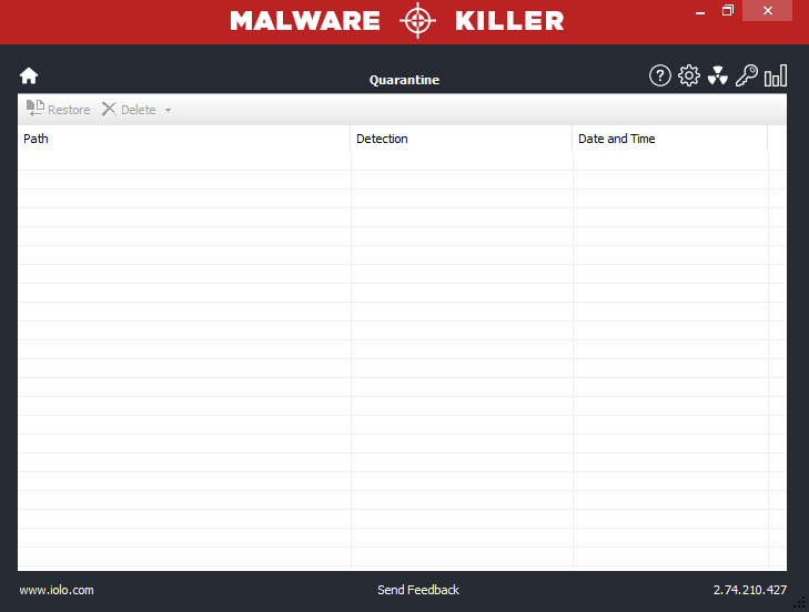 iolo Malware Killer Quarantine