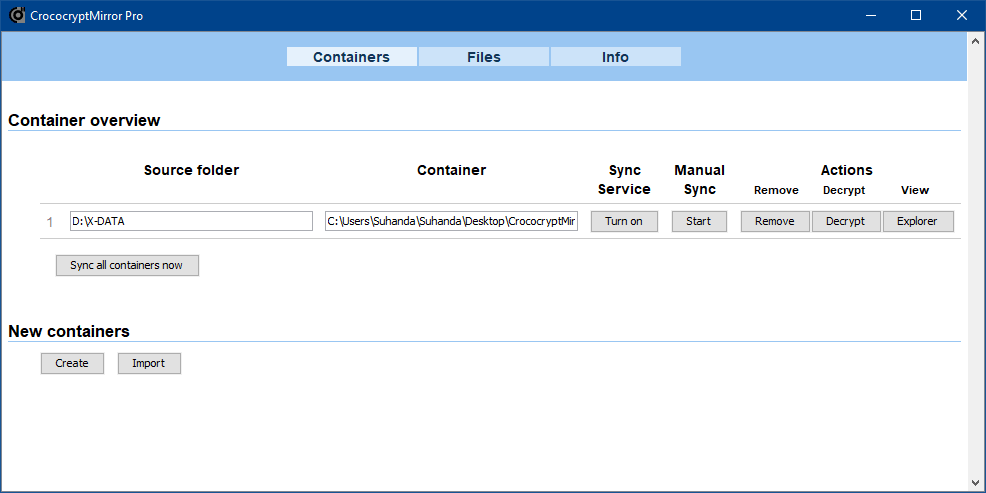 CrococryptMirror Pro Screenshot