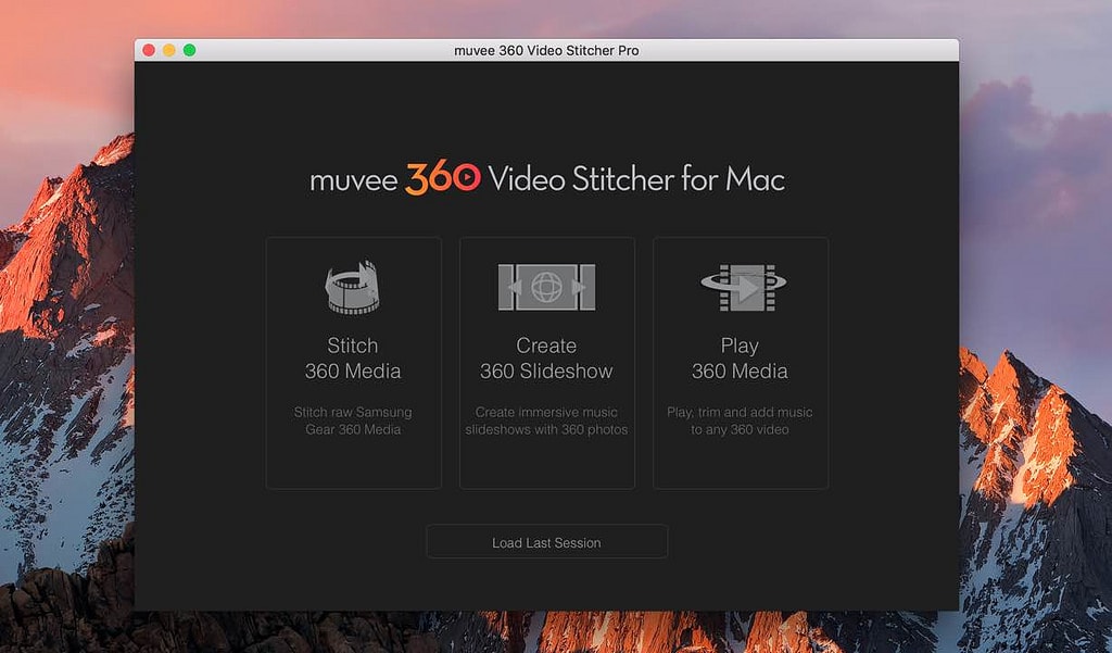 muvee 360 Video Stitcher PRO for Mac Screenshot