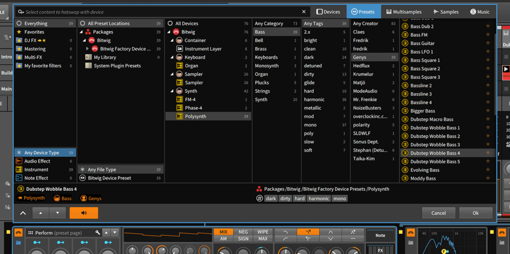 bitwig studio demo songs package