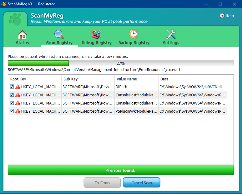 ScanMyReg Scan Registry