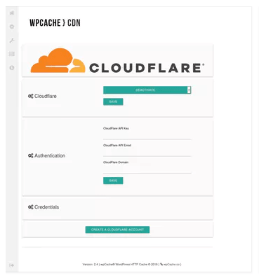 wpCache WordPress HTTP Cache Cloudflare CDN