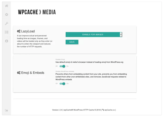 wpCache WordPress HTTP Cache Media