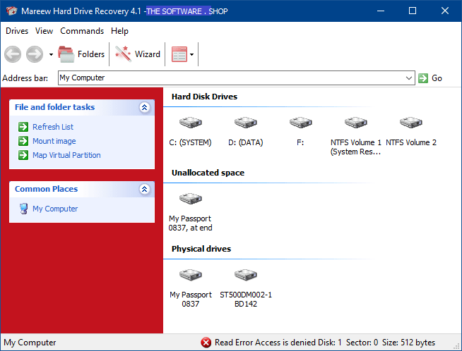 Mareew Hard Drive Recovery 4 Professional Screenshot