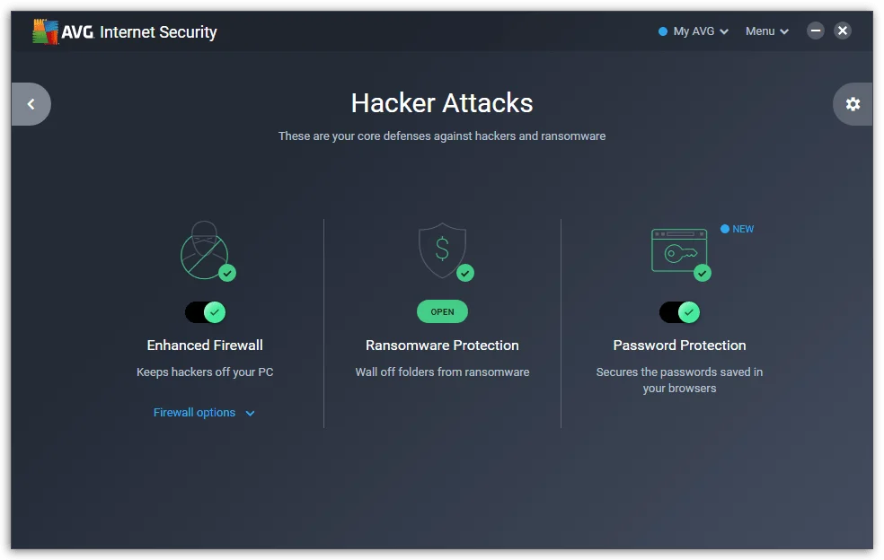 AVG-Internet-Security - Hacker Attacks Protection
