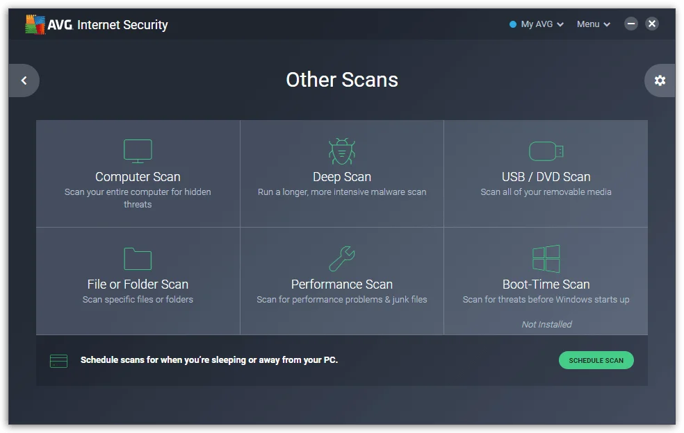 AVG-Internet-Security - Scans