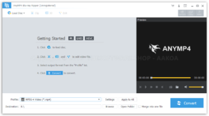 AnyMP4 Blu-ray Ripper Main Dashboard - THESOFTWARESHOP - AAKOA