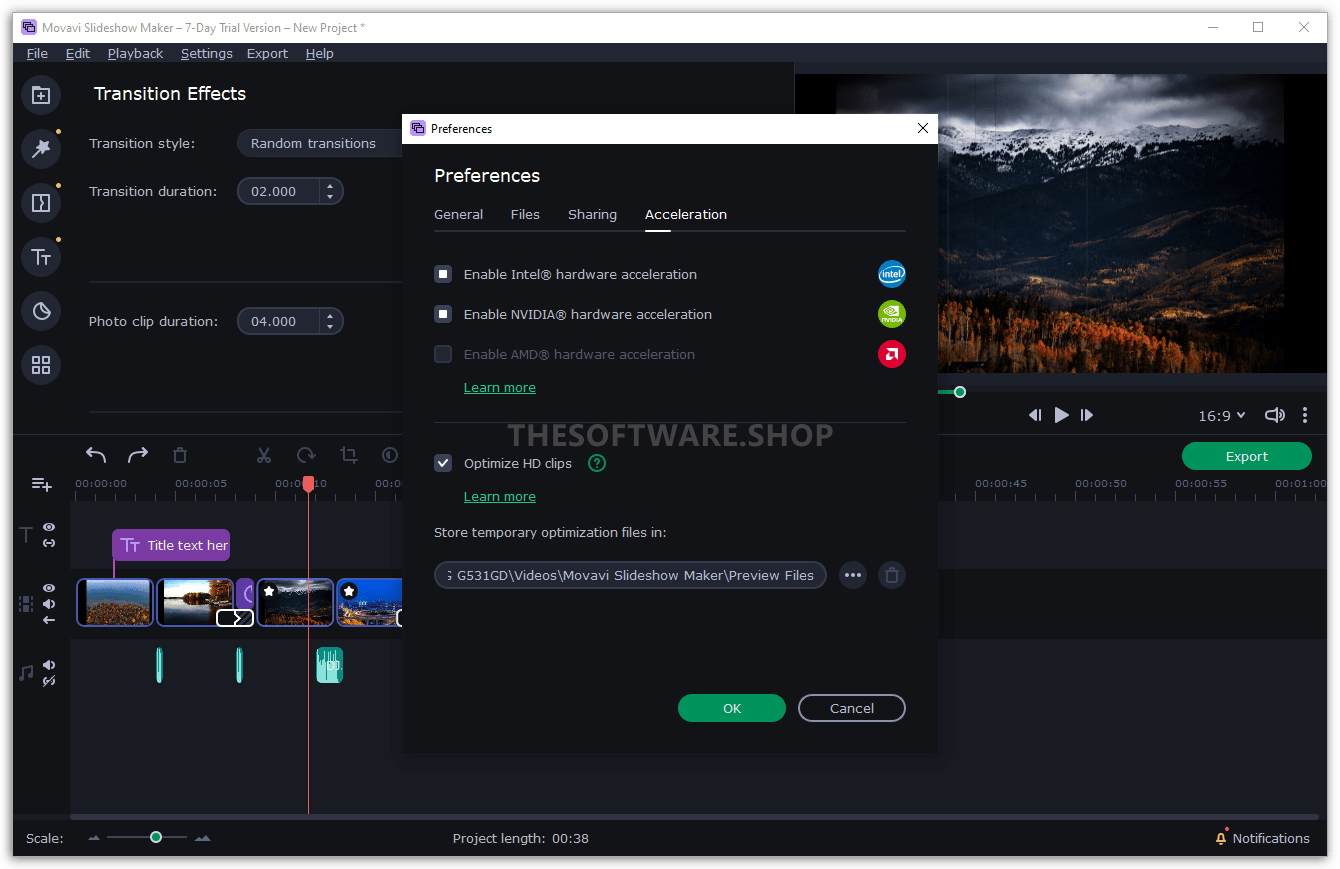 Editor Preferences Screenshot