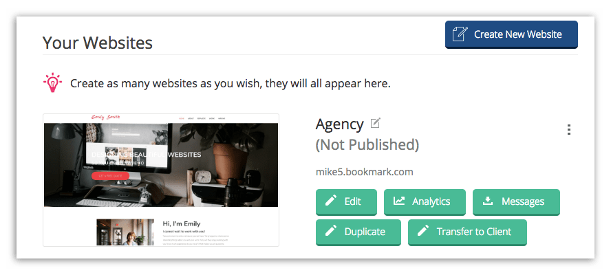 Bookmark Agency - Client Webite