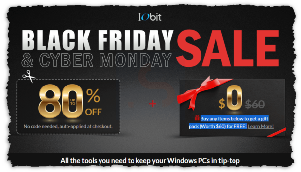 IObit Black Friday Cyber Monday Deal