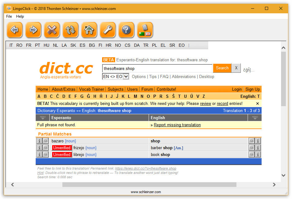 LingoClick Screenshot - z018 Thorsten Schleinzer