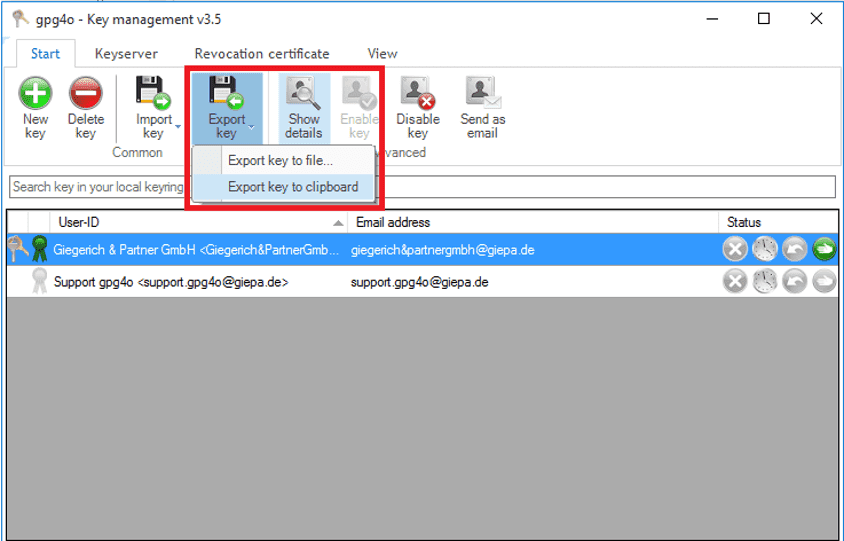 gpg4o screenshot