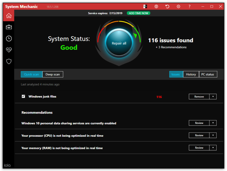 iolo system mechanic 15.5 review