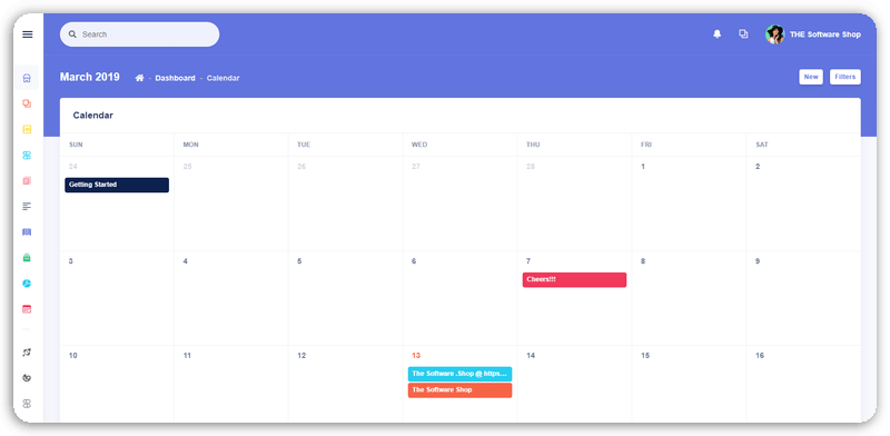 Argon Dashboard Pro Laravel - Calendar