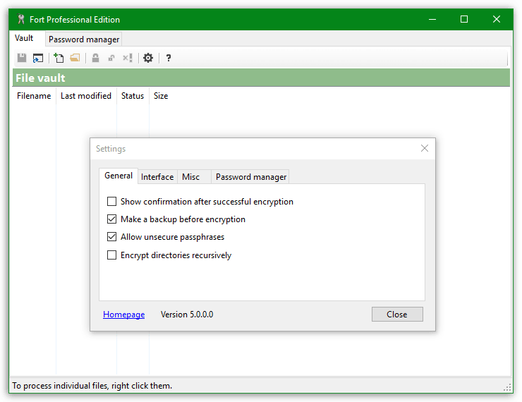 Fort Professional Edition - File Vault