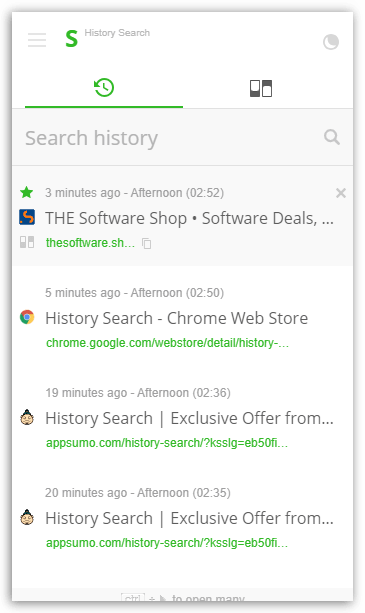 History Search - Browser Addon Extension