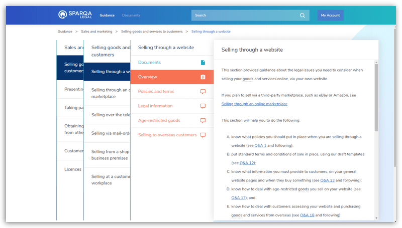 Sparqa Legal Guidance Workflow