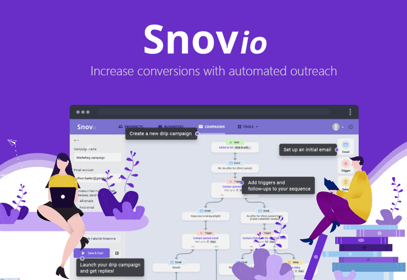 90% Off Lifetime Access to Snovio Email Drip Campaigns – The Best Personalized Drip Email Sequence Creator