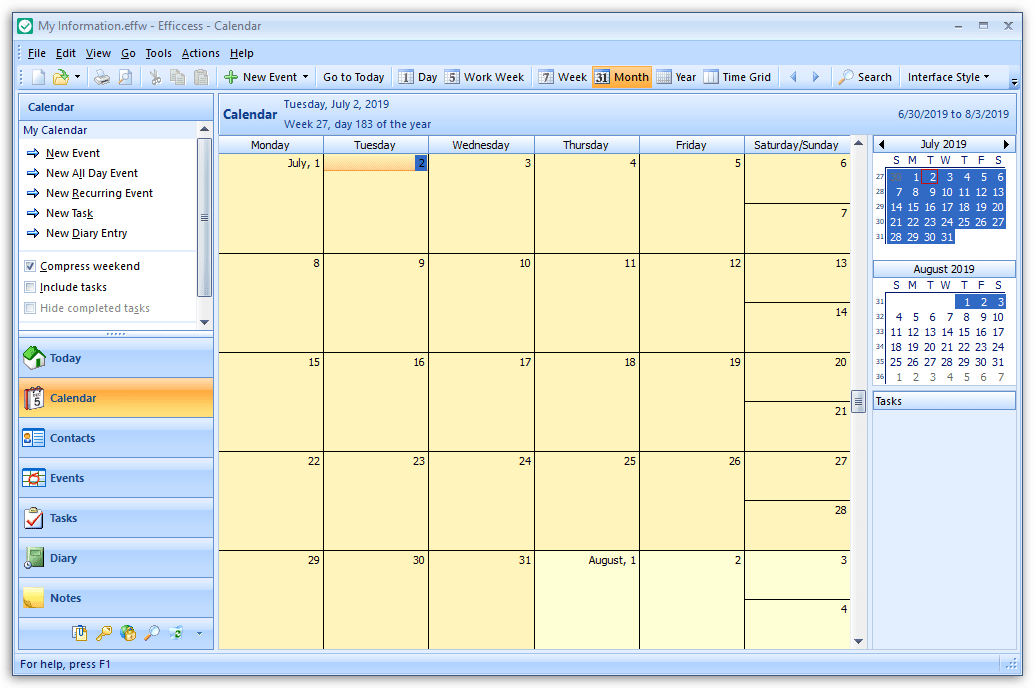 Efficcess - Calendar
