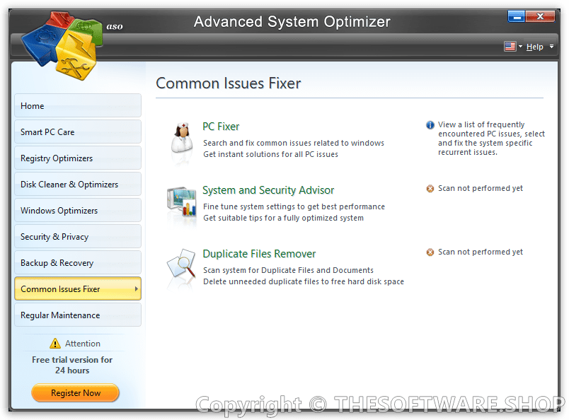 Systweak Advanced System Optimizer - Common Issues Fixer