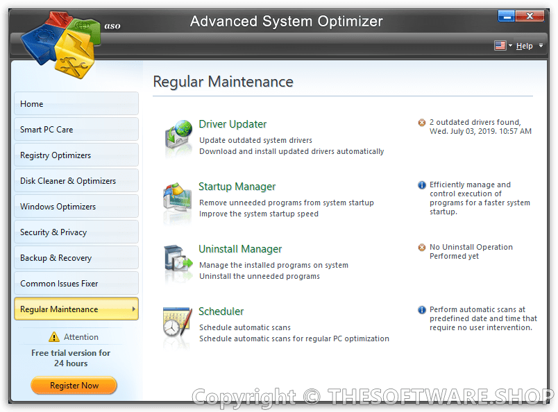 Systweak Advanced System Optimizer - Regular Maintenance