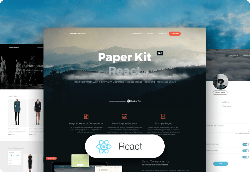 30% Off Coupon on Paper Kit PRO React – Premium Bootstrap 4, React, React Hooks, and Reactstrap UI Kit