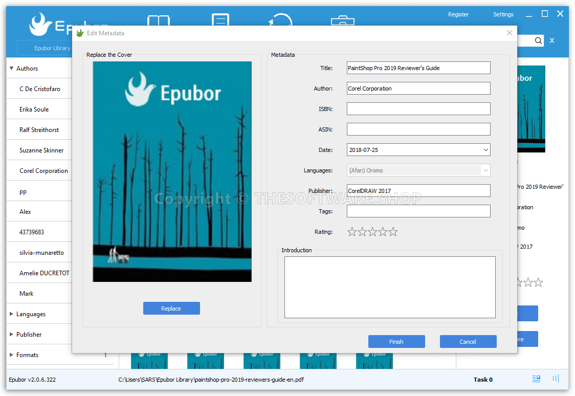 Epubor Pro - Edit Meta Data