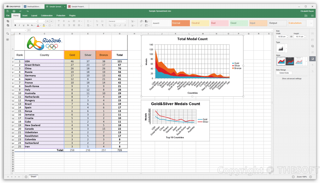 ONLYOFFICE Desktop Spreadsheet