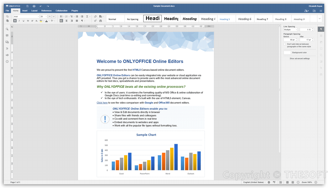 ONLYOFFICE Online Editor - Documenta