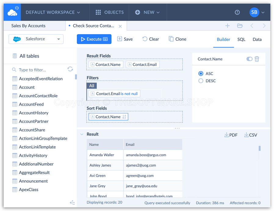 Skyvia Query Visual SQL Builder