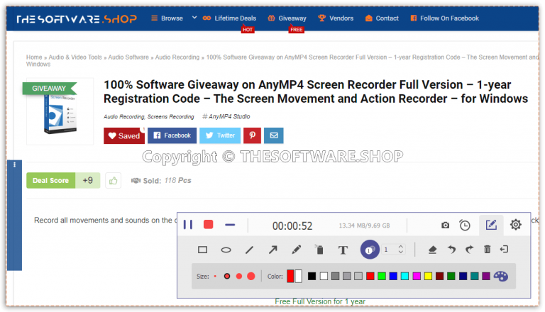 anymp4 screen recorder key